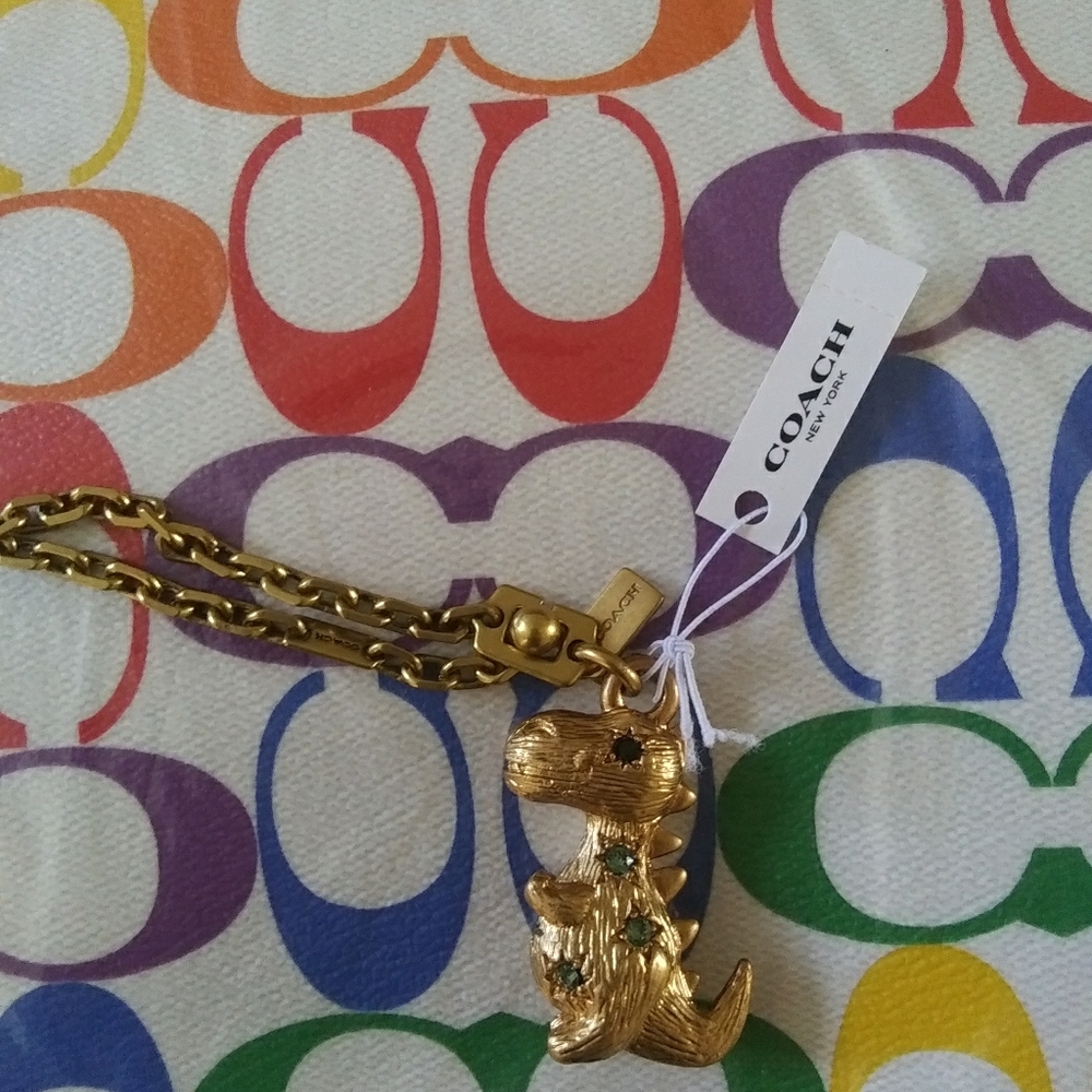 Coach Dino Keychain